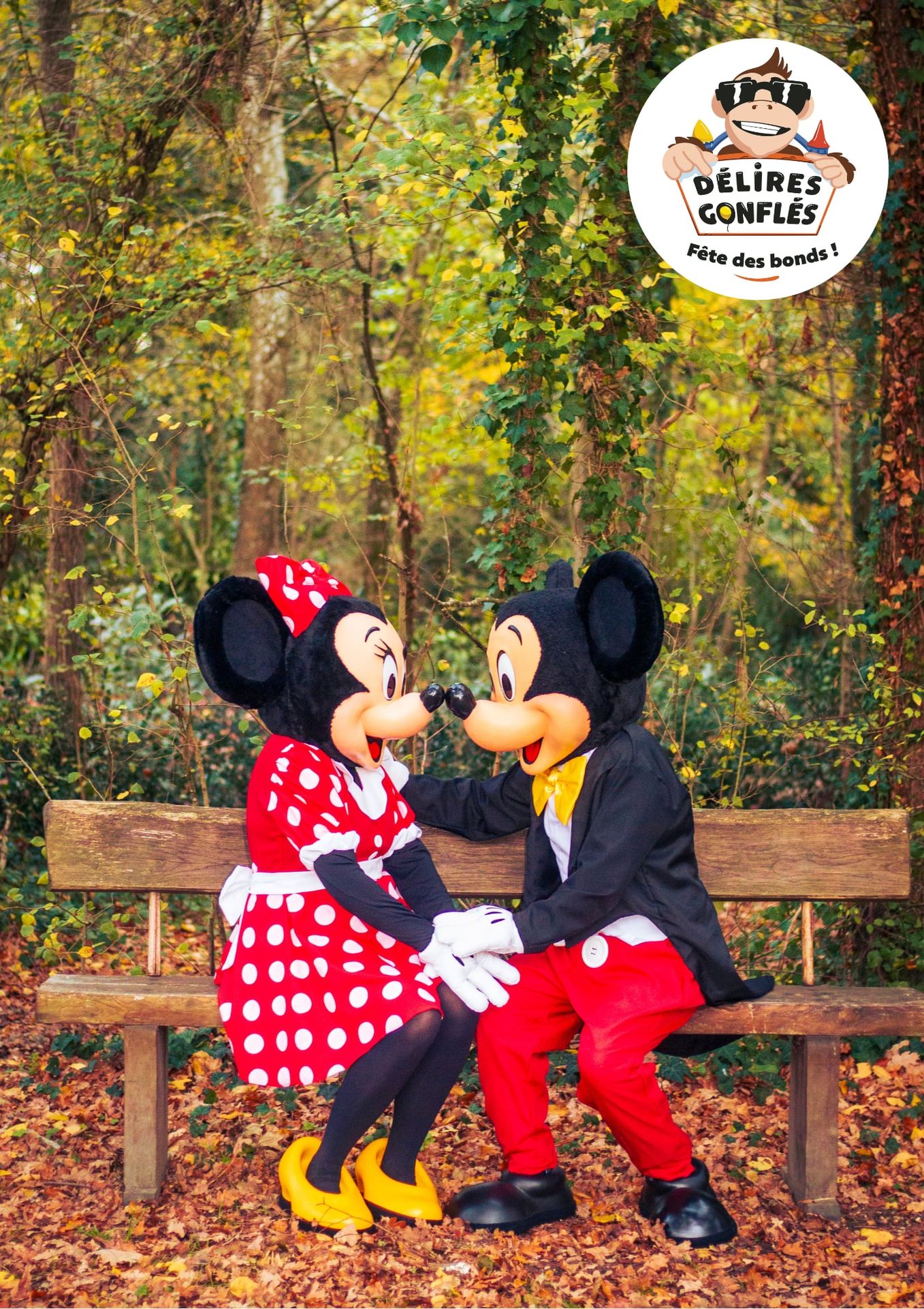 Animation mascottes Mickey et Minnie