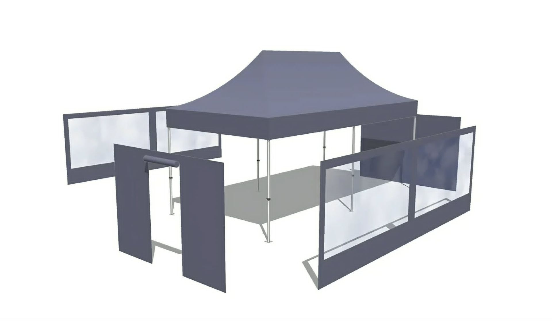 Barnum pliant Acier Semi-Pro 3x6m avec pack fenêtres