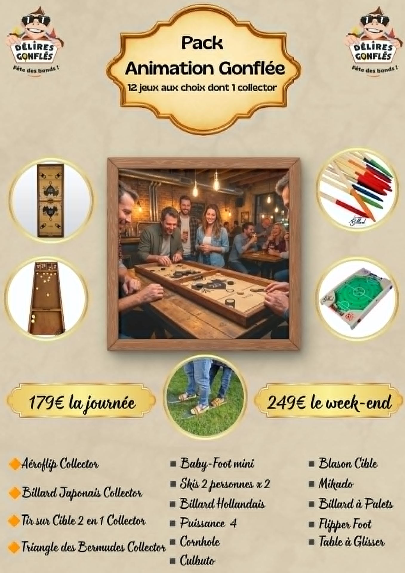 Pack Animation Gonflée — 12 jeux en bois