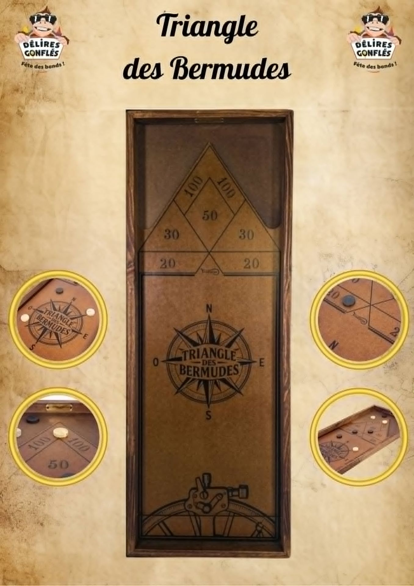 Triangle des Bermudes — jeu en bois d'adresse