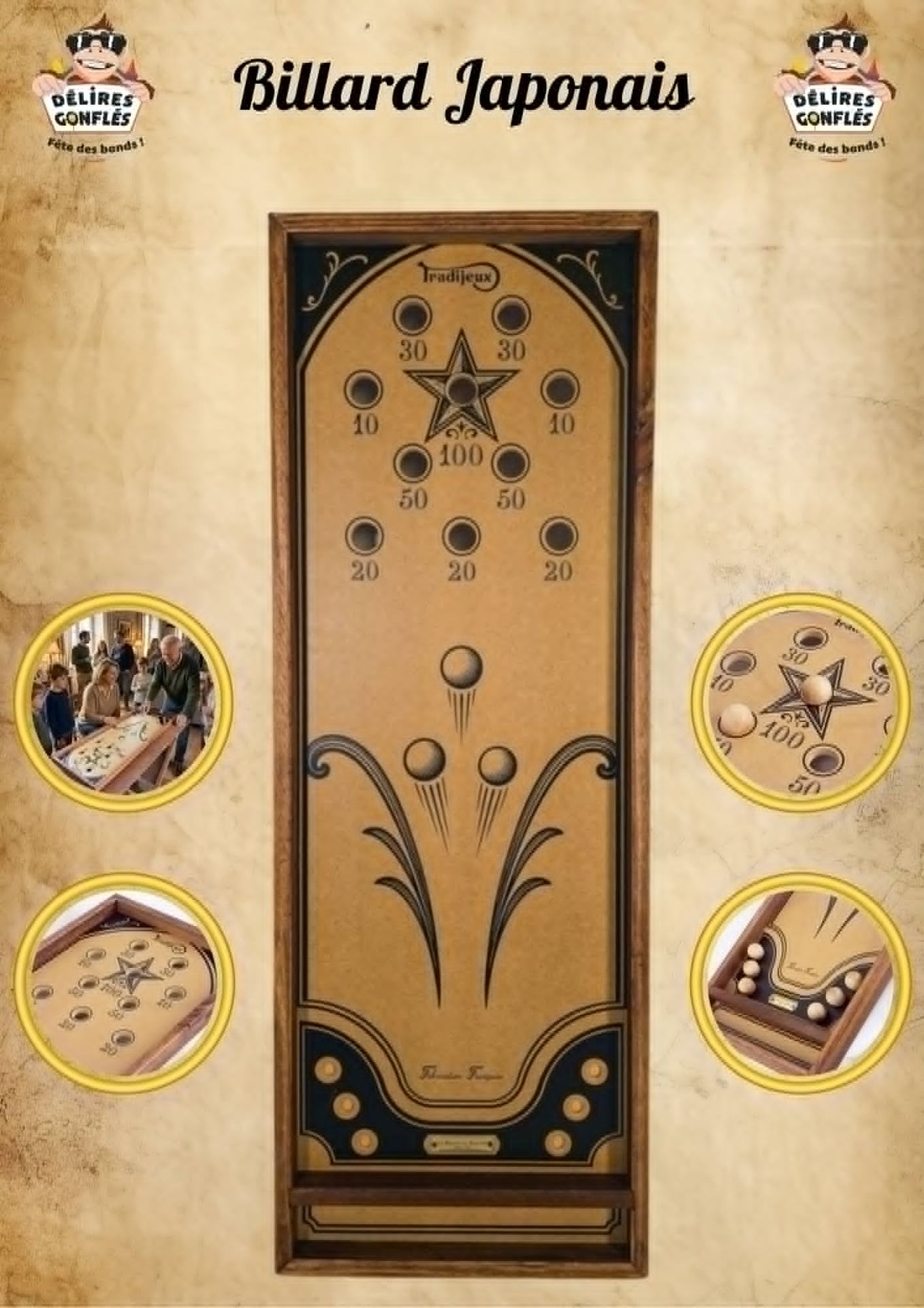 Billard Japonais — jeu en bois traditionnel