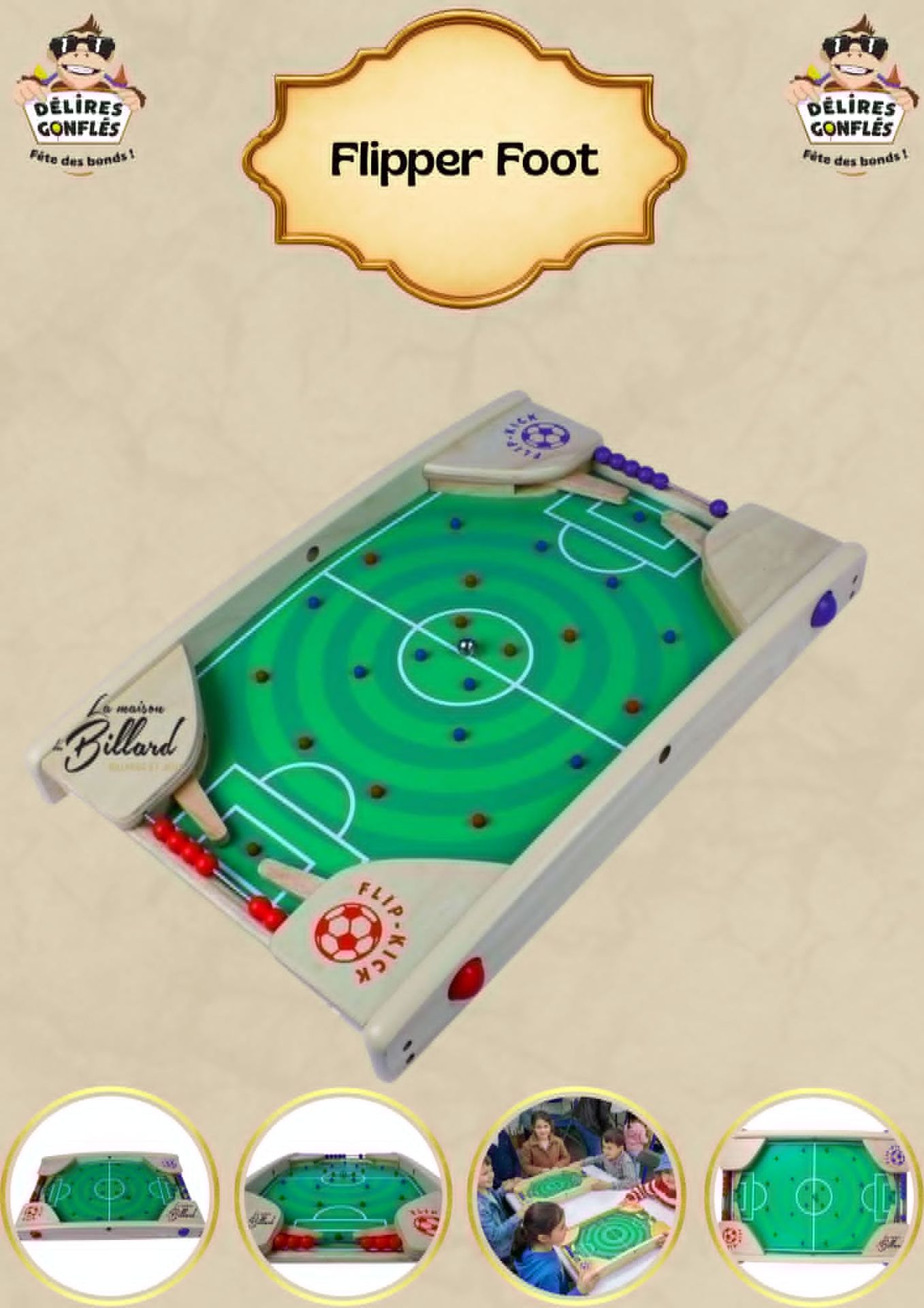 Flipper Foot — jeu en bois football