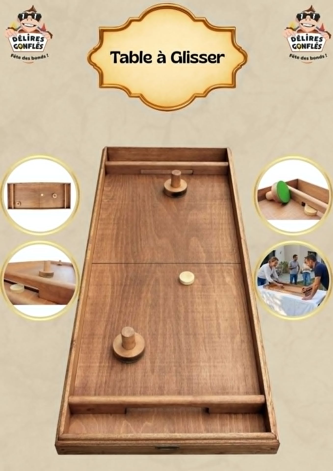 Table à Glisser — jeu en bois artisanal