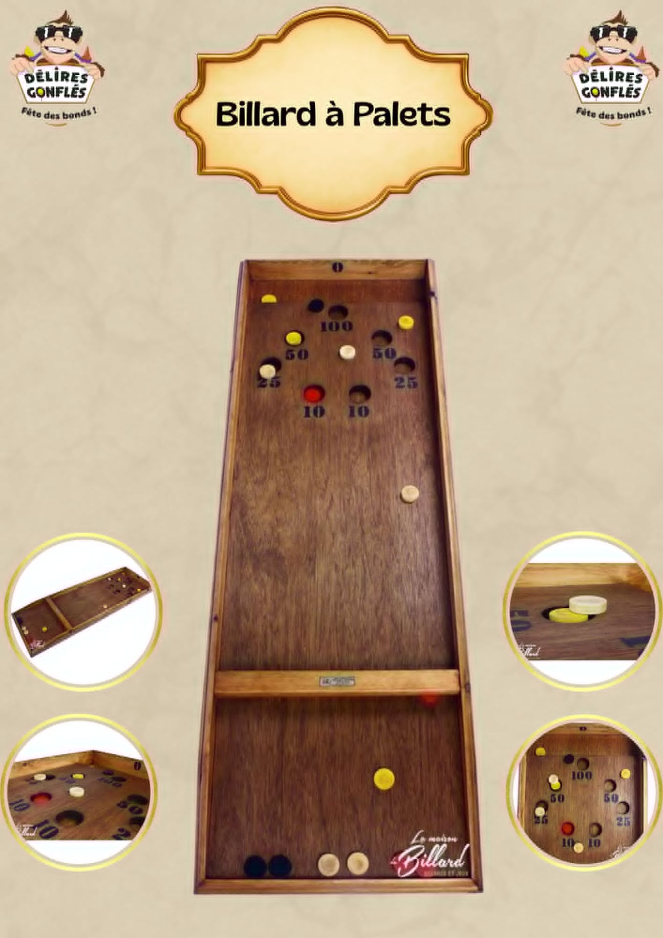 Billard à Palets — jeu en bois d'adresse