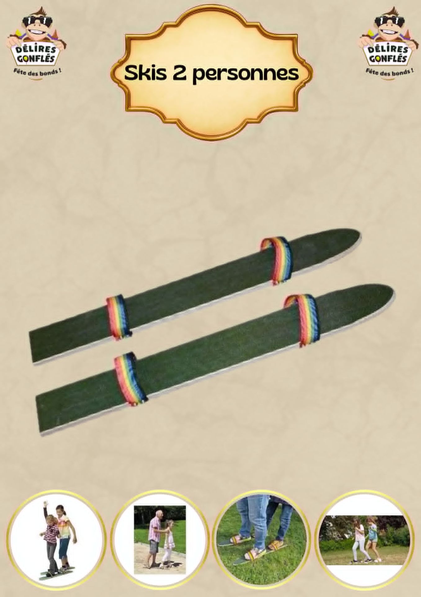 Skis 2 personnes — jeu de coordination