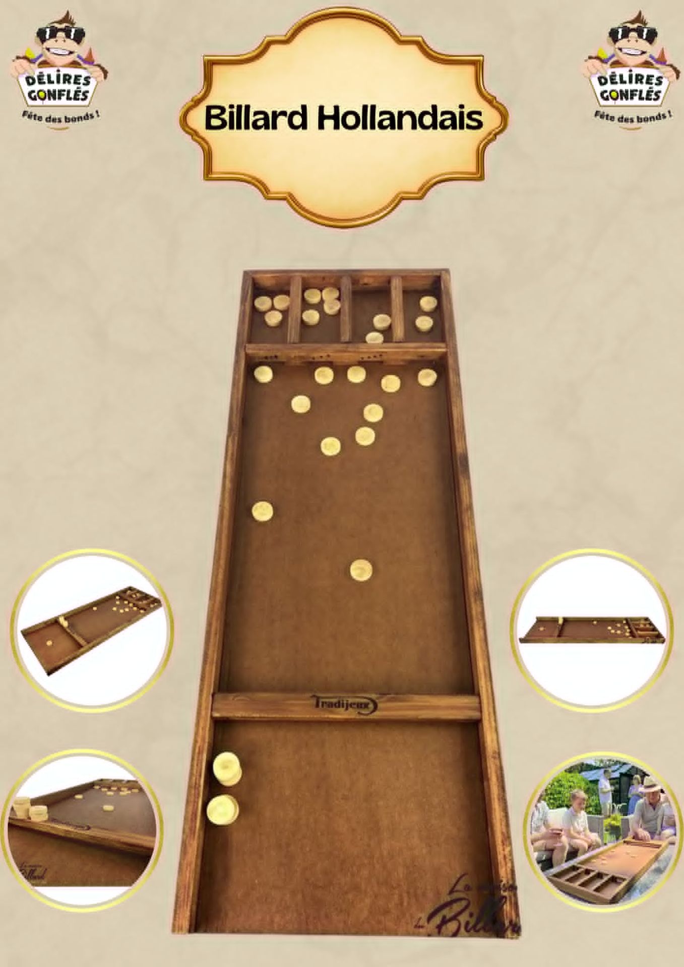 Billard Hollandais — jeu en bois traditionnel